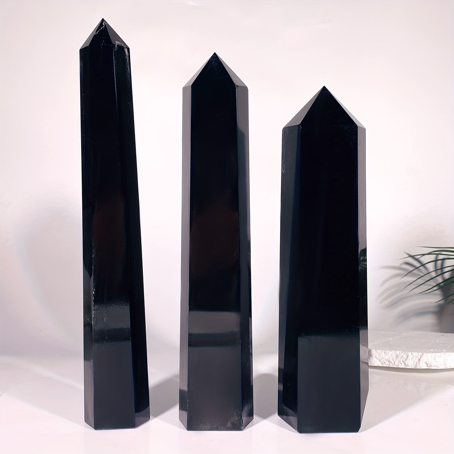 Natural Black Obsidian Hexagonal Tower - Cosmic Serenity Shop
