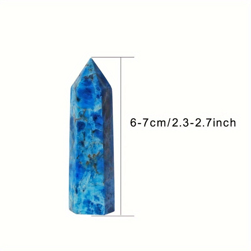 Natural Apatite Blue Crystal Quartz Tower - Cosmic Serenity Shop