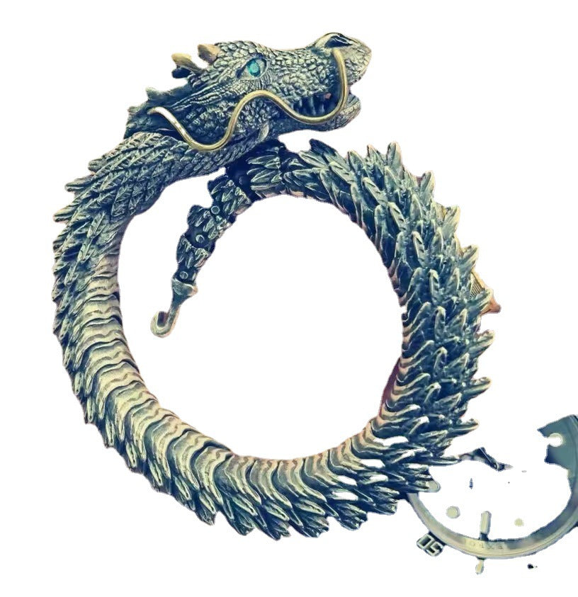 Tibetan Dragon Head Men's Bracelet - Cosmic Serenity Shop