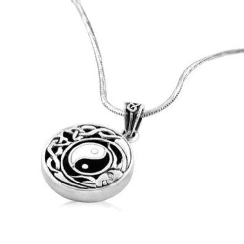 925 Sterling Silver Yin Yang Sun Face Pendant - CosmicSerenityShop.com