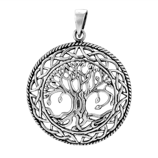 925 Sterling Silver Tree of Life Celtic Infinity Knots Pendant - Cosmic Serenity Shop