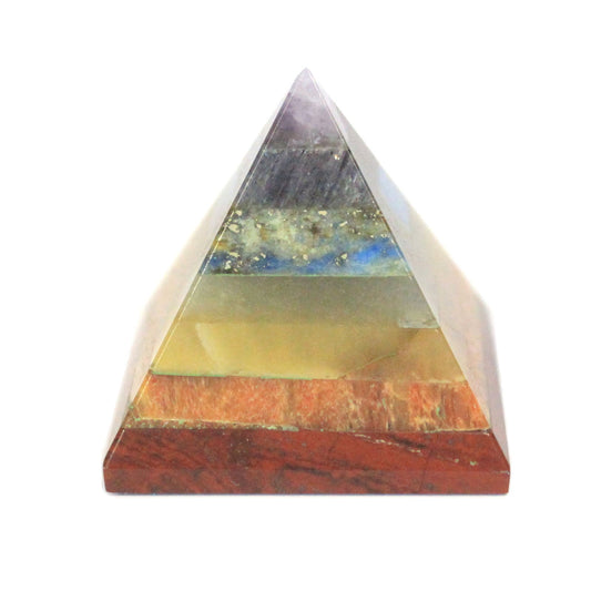 Bonded Chakra Pyramid Stone - 30-35mm - Cosmic Serenity Shop