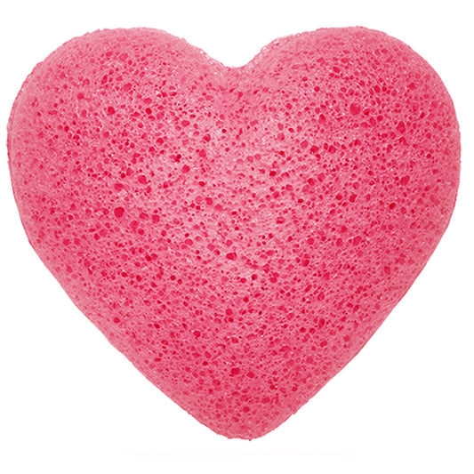 Japanese Konjac Heart Sponge - Rose