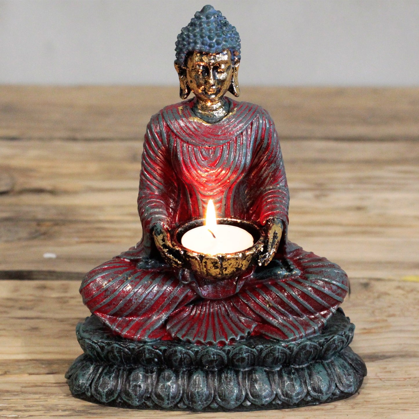 Antique Buddha Candle Holder