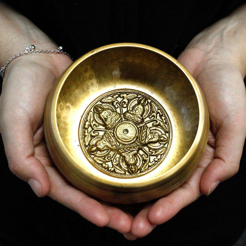 Five Buddha Brass Singing Bowl Set - Cosmic Serenity Shop