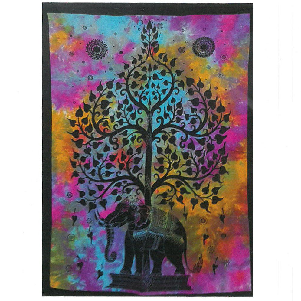 Cotton Wall Hanging - Elephant Tree