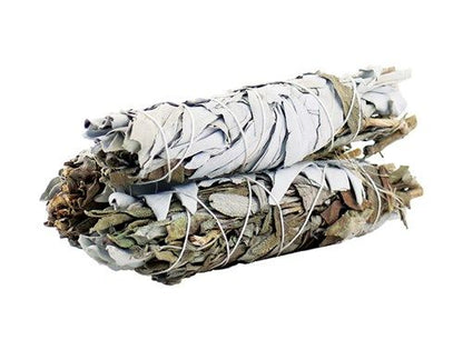 White Sage & Black Sage Smudge Stick - Cosmic Serenity Shop