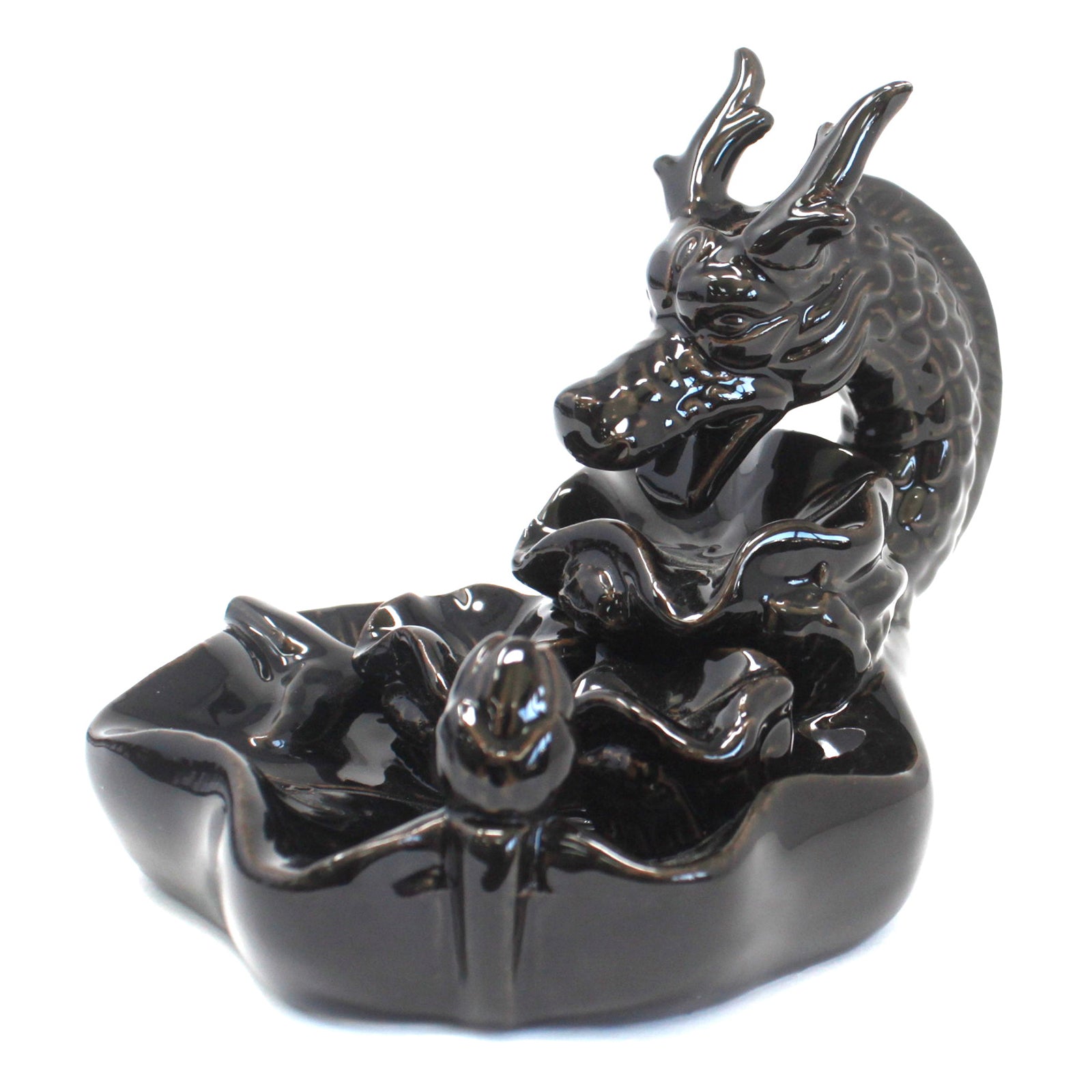 Ceramic Backflow Incense Burner - Dragon Pool - Cosmic Serenity Shop