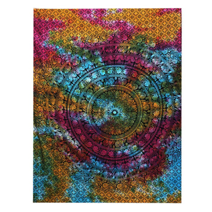 Double Cotton Bedspread + Wall Hanging - Mandala Elephant