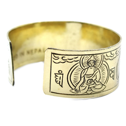 Brass Tibetan Buddhist Bracelet - Five Buddha - Cosmic Serenity Shop