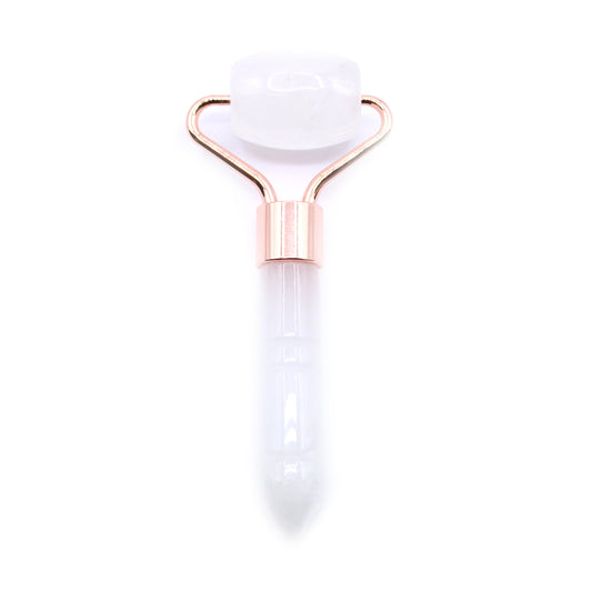 Gemstone Mini Face Roller - Rock Quartz - CosmicSerenityShop.com