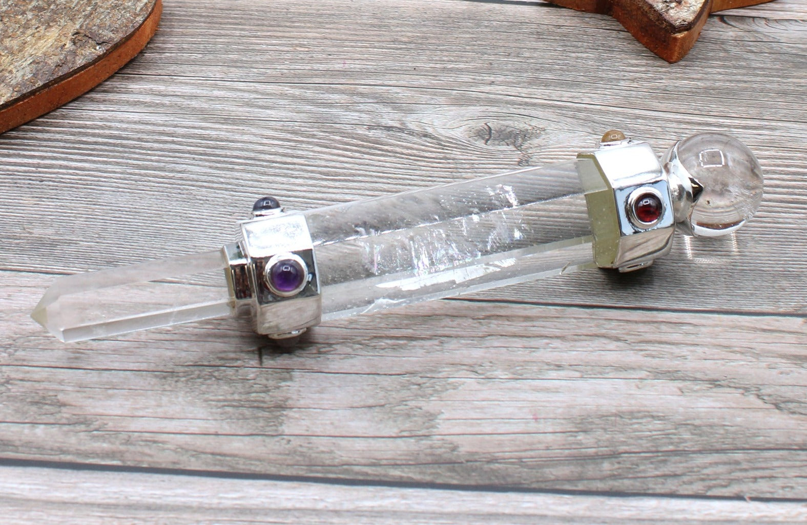 Hexagonal Rock Quartz Crystal Wand - Cosmic Serenity Shop