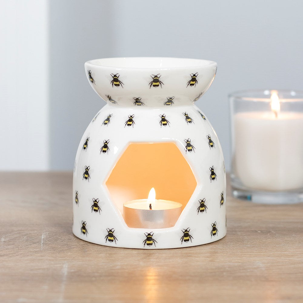 Bee Print Ceramic Oil Burner