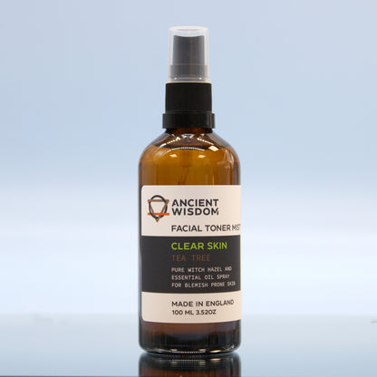 Facial Toner Mist - Witch Hazel with Tea Tree - Clear Skin - 100ml