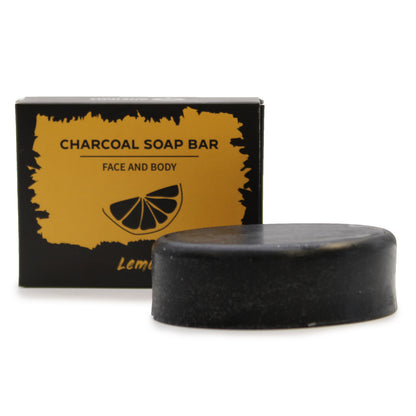 Charcoal Bar Soap - Lemon - 85g - Cosmic Serenity Shop