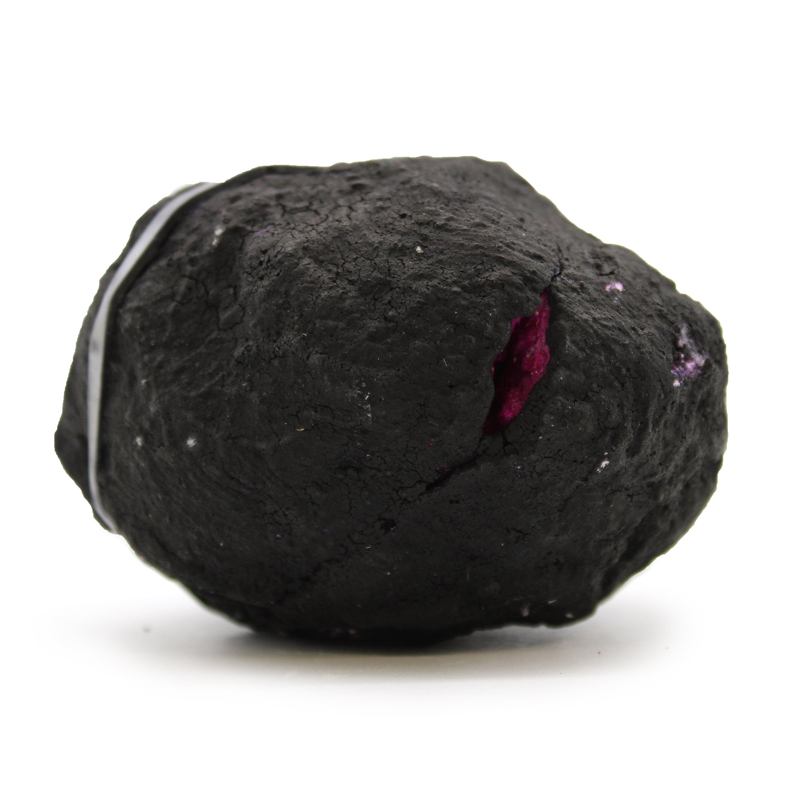 Colored Calcite Geodes - Black Rock - Dark Red / Pink - CosmicSerenityShop.com
