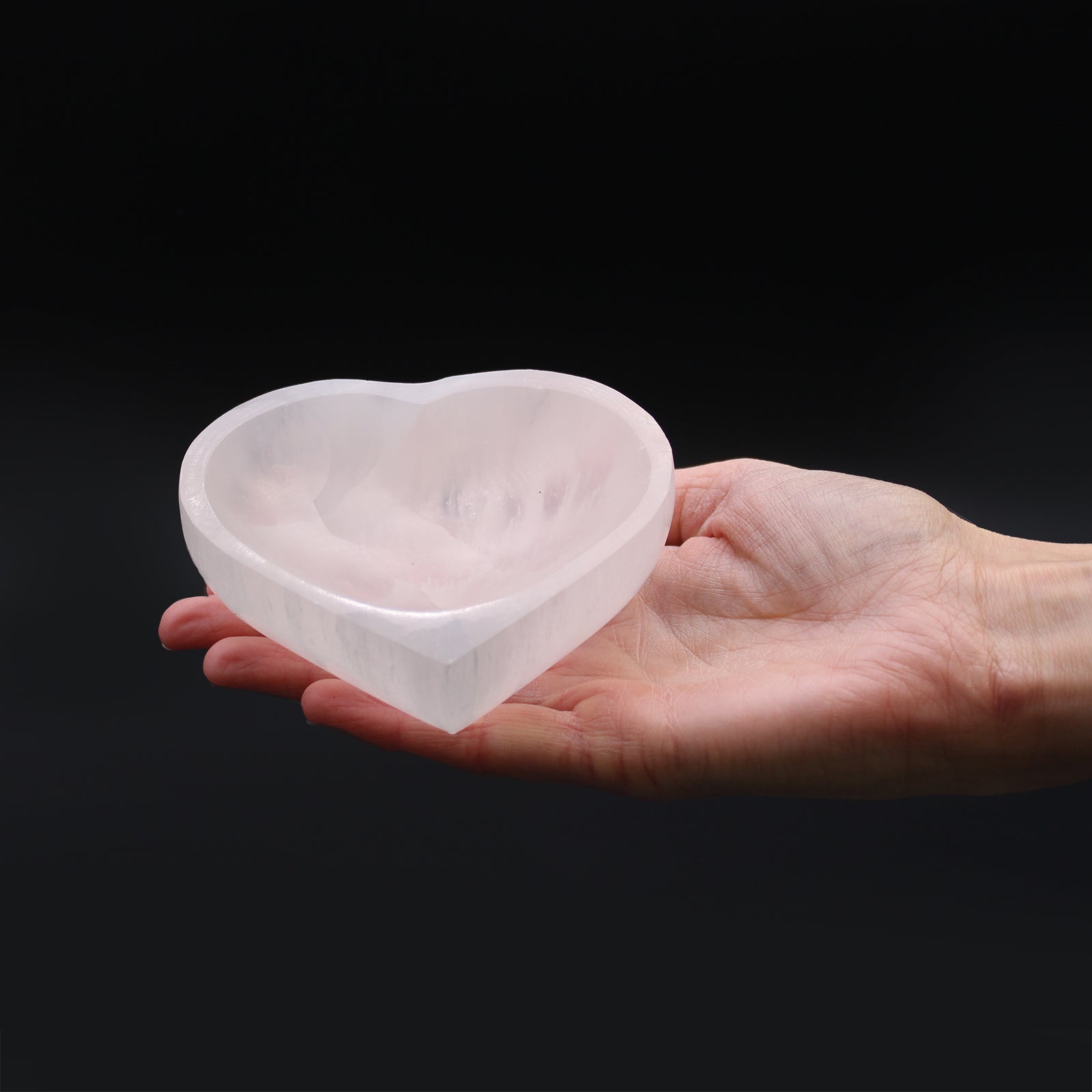 Selenite Heart Bowl - 10cm