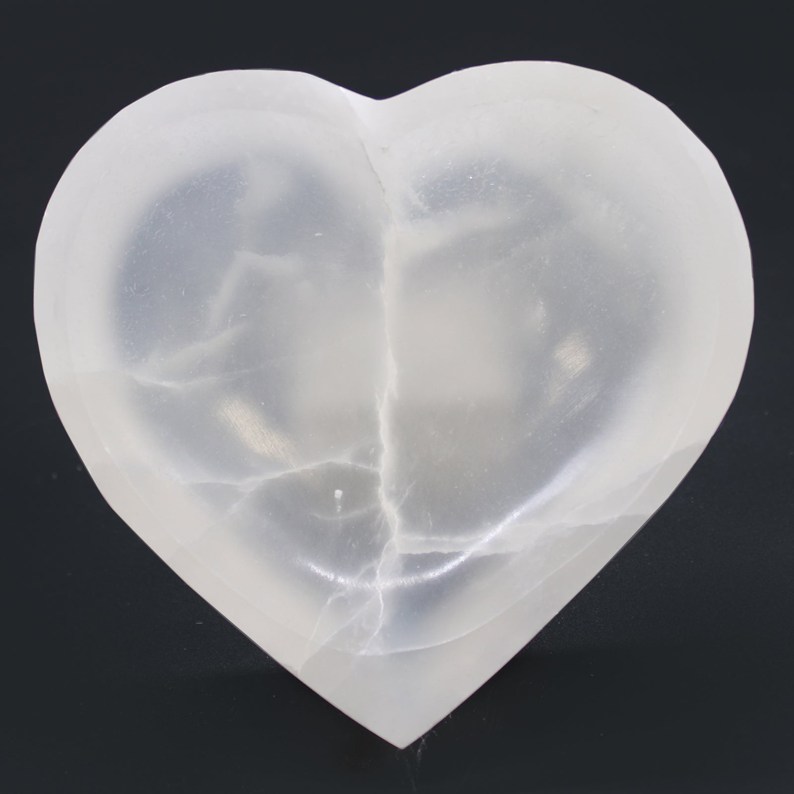 Selenite Heart Bowl - 15cm