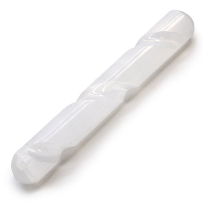 Selenite Spiral Wand - 16 cm - Round Both Ends