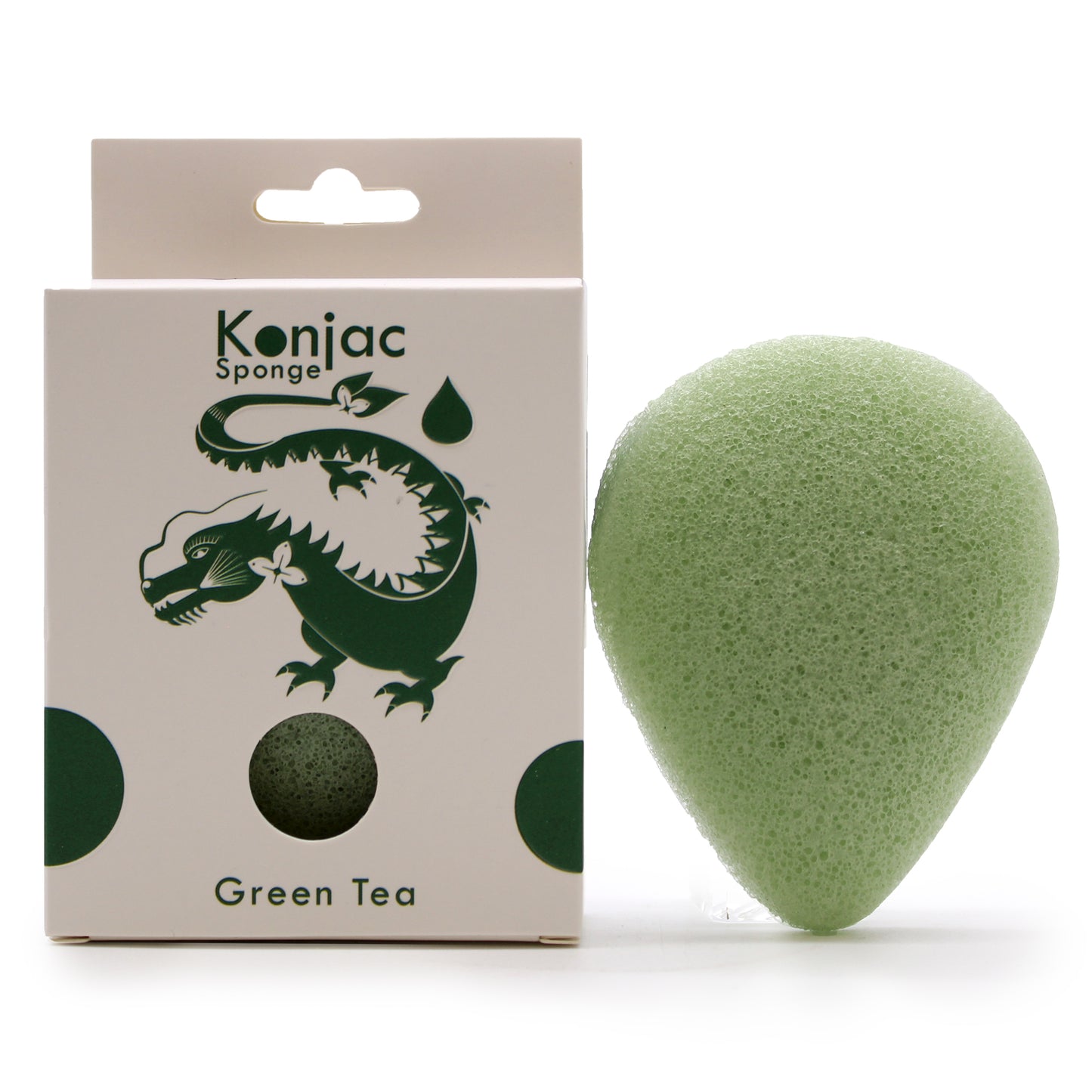 Teardrop Konjac Sponge - Green Tea - Protective - CosmicSerenityShop.com