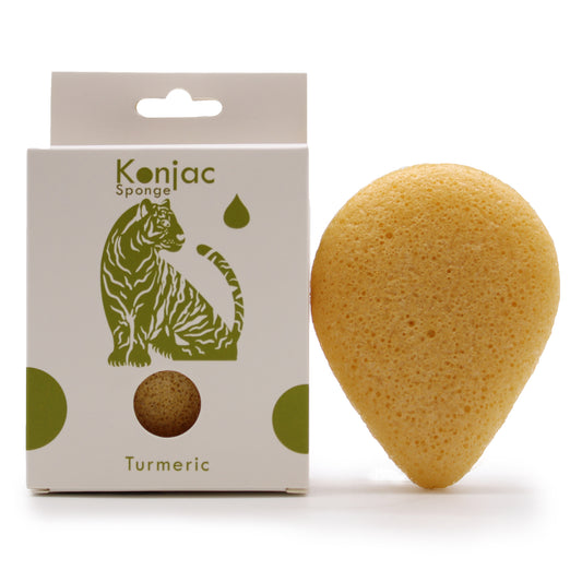 Teardrop Konjac Sponge - Turmeric - Anti-wrinkle - CosmicSerenityShop.com