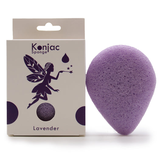 Teardrop Konjac Sponge - Lavender - Calming - CosmicSerenityShop.com