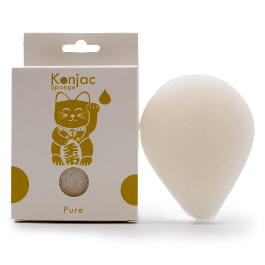 Teardrop Konjac Sponge - Natural - Sensitive Skin - CosmicSerenityShop.com