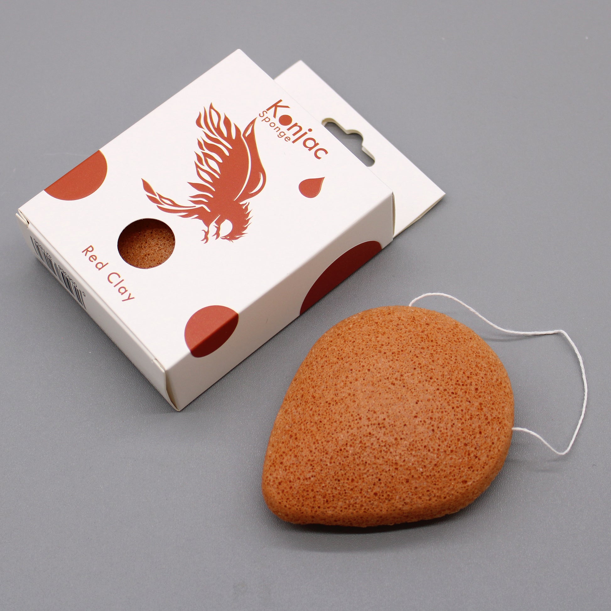 Teardrop Konjac Sponge - Red Clay - Rejuvenating - CosmicSerenityShop.com