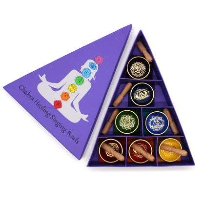 Chakra Pyramid Singing Bowl Gift Set - Cosmic Serenity Shop