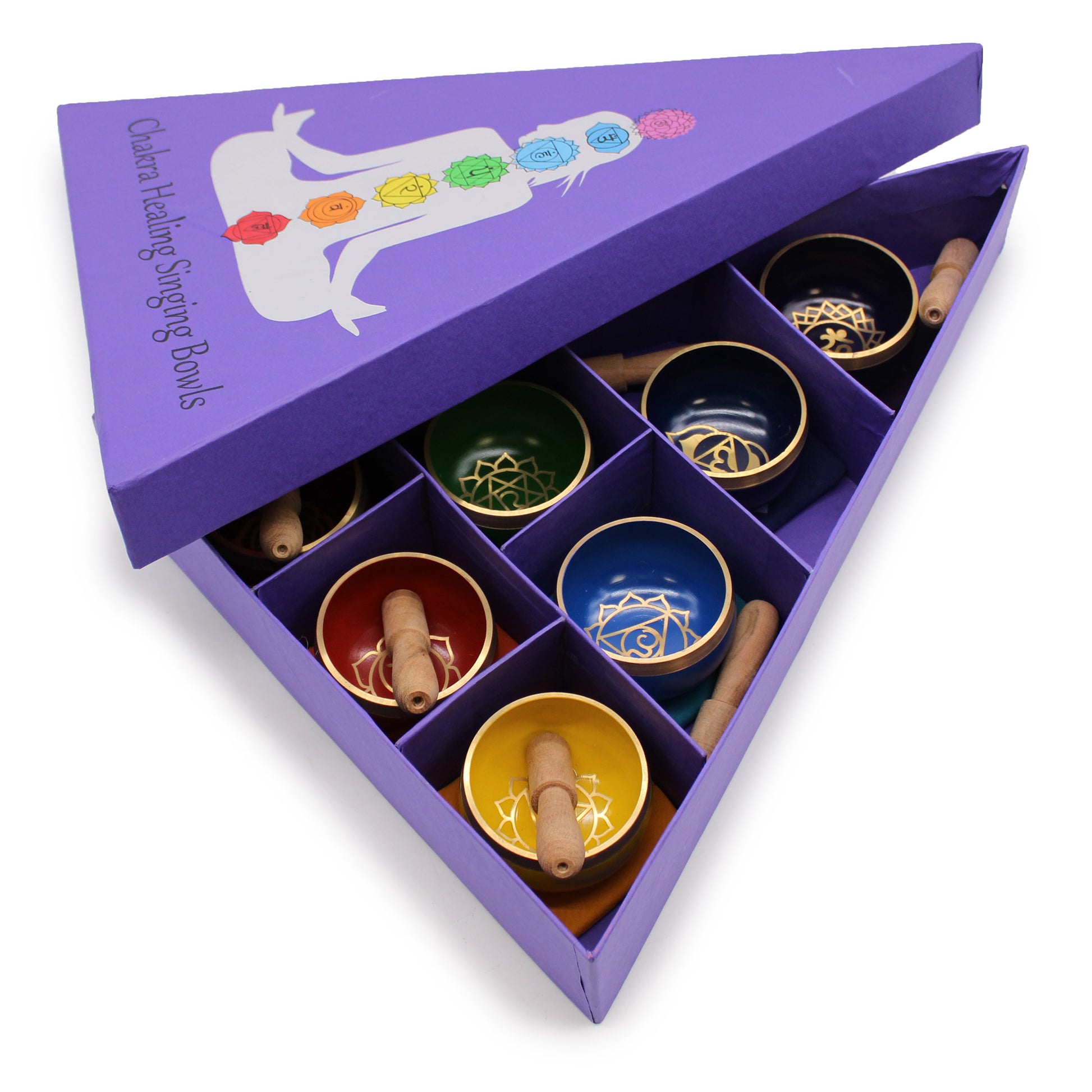 Chakra Pyramid Singing Bowl Gift Set - Cosmic Serenity Shop