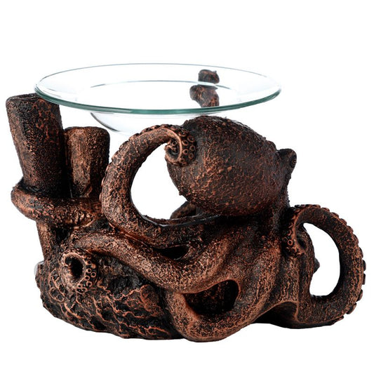 Octopus Wax and Oil Burner with Glass Dish