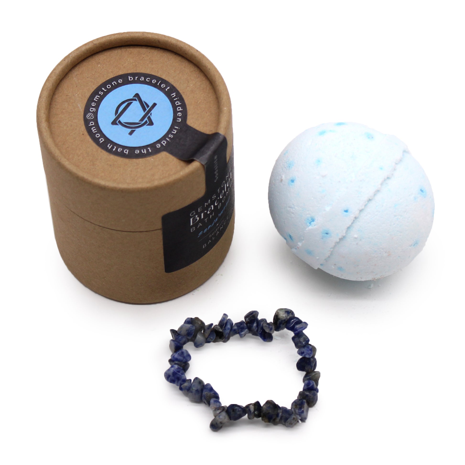 Sodalite Gemstone Bracelet Bath Bomb - Sandalwood