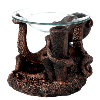 Octopus Wax and Oil Burner with Glass Dish
