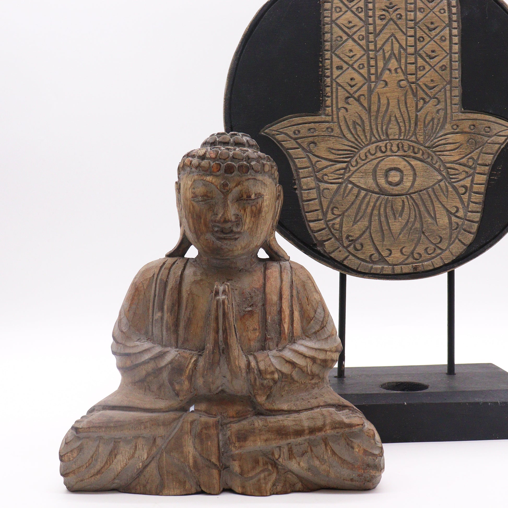 Buddha Feng Shui Set - Hamsa - Grey - Cosmic Serenity Shop