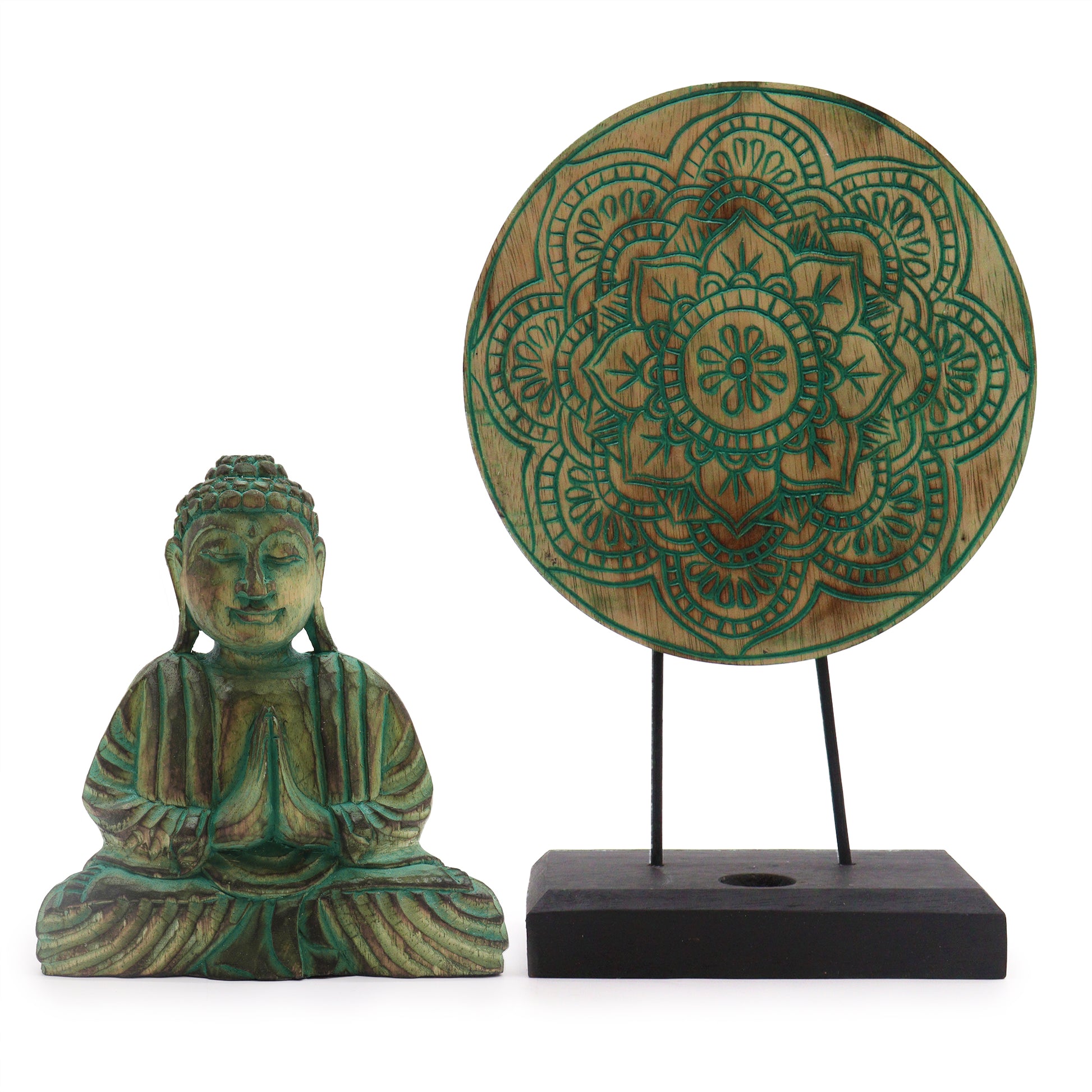 Buddha Feng Shui Set - Buddha Knot - Green - Cosmic Serenity Shop