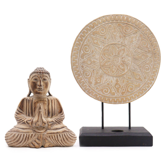 Buddha Feng Shui Set - Classic Mandala - Natural - Cosmic Serenity Shop