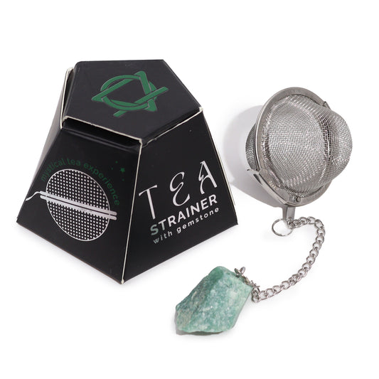 Raw Crystal Gemstone Tea Strainer - Green Aventurine - Cosmic Serenity Shop