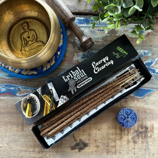 Tribal Soul Spiritual Incense Sticks and Ceramic Holder - Energy Clearing - Cosmic Serenity Shop
