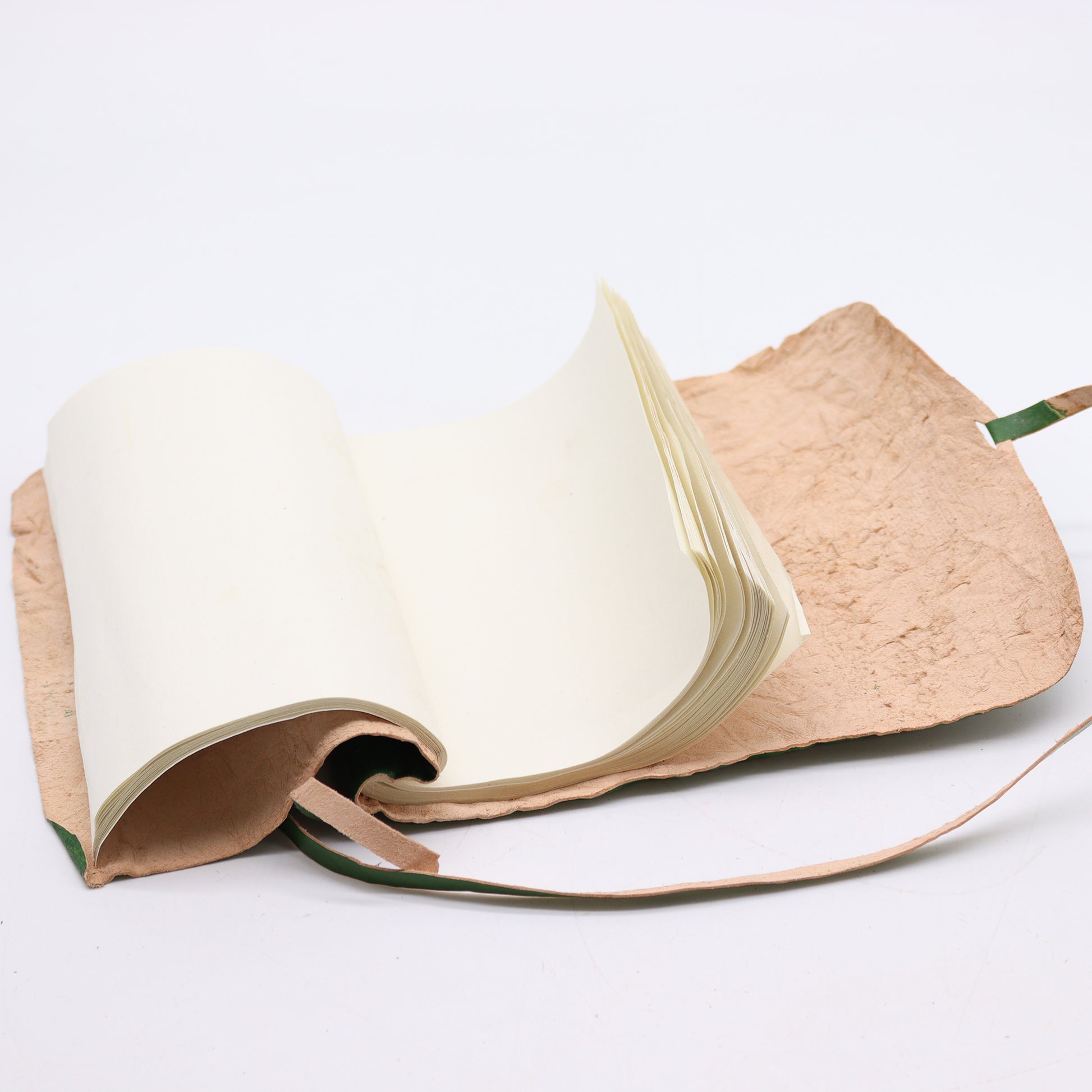 Rolled Leather Travel Notebook - Green