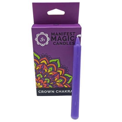 Manifest Magic Candles (pack of 12) - Violet - Crown Chakra
