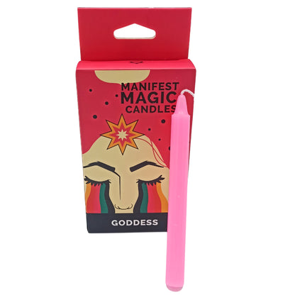 Manifest Magic Candles (pack of 12) - Pink - Goddess