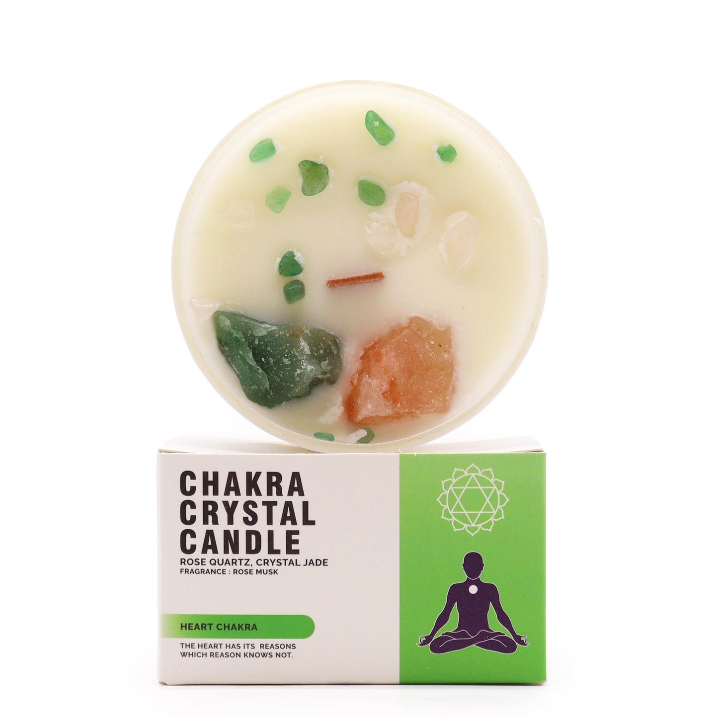 Chakra Crystal Candles - Heart Chakra