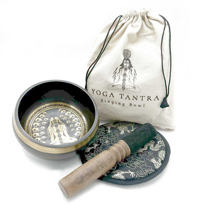 Hand Beaten & Engraved Singing Bowl Gift Set - Yogi