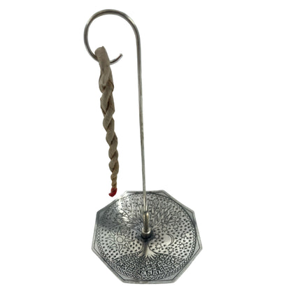 Rope Incense and Silver Plated Holder Set - Tree of Life