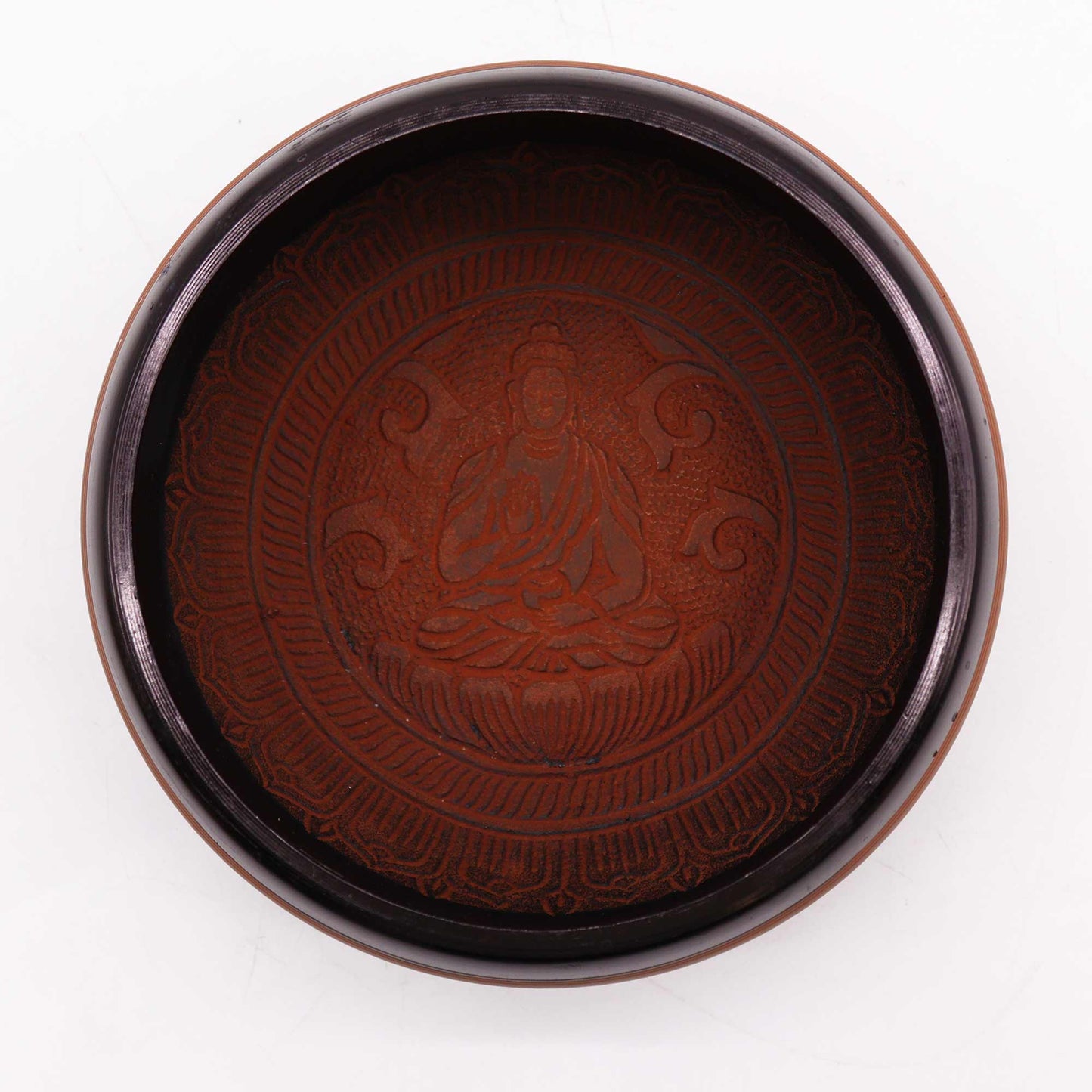 Earth Powder Singing Bowl - Clay Om  Buddha - 16cm - Cosmic Serenity Shop