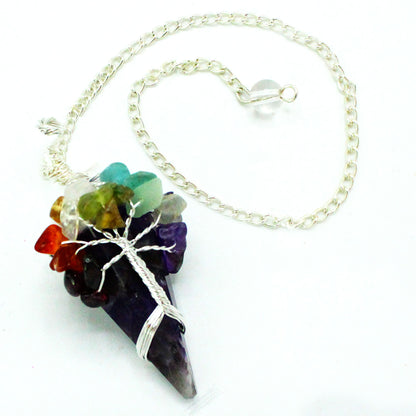 Seven Chakra Gemstone Pendulums