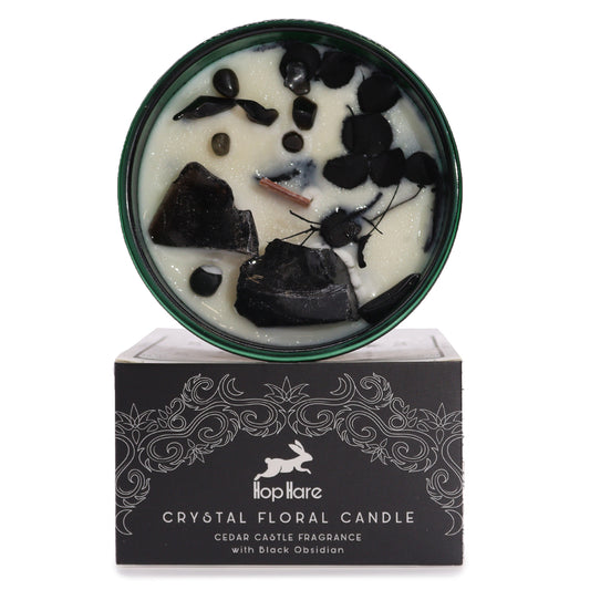 Hop Hare Crystal Magic Flower Candle - The Knight of Swords - Cosmic Serenity Shop