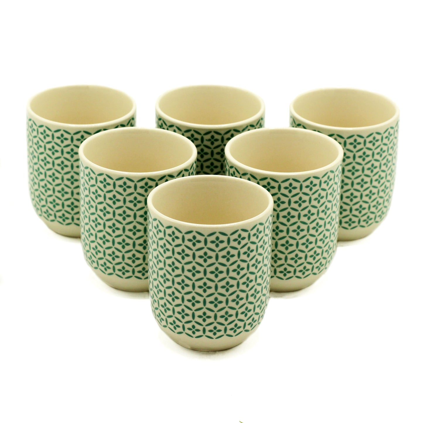 Herbal Tea Cups - Green Mosaic