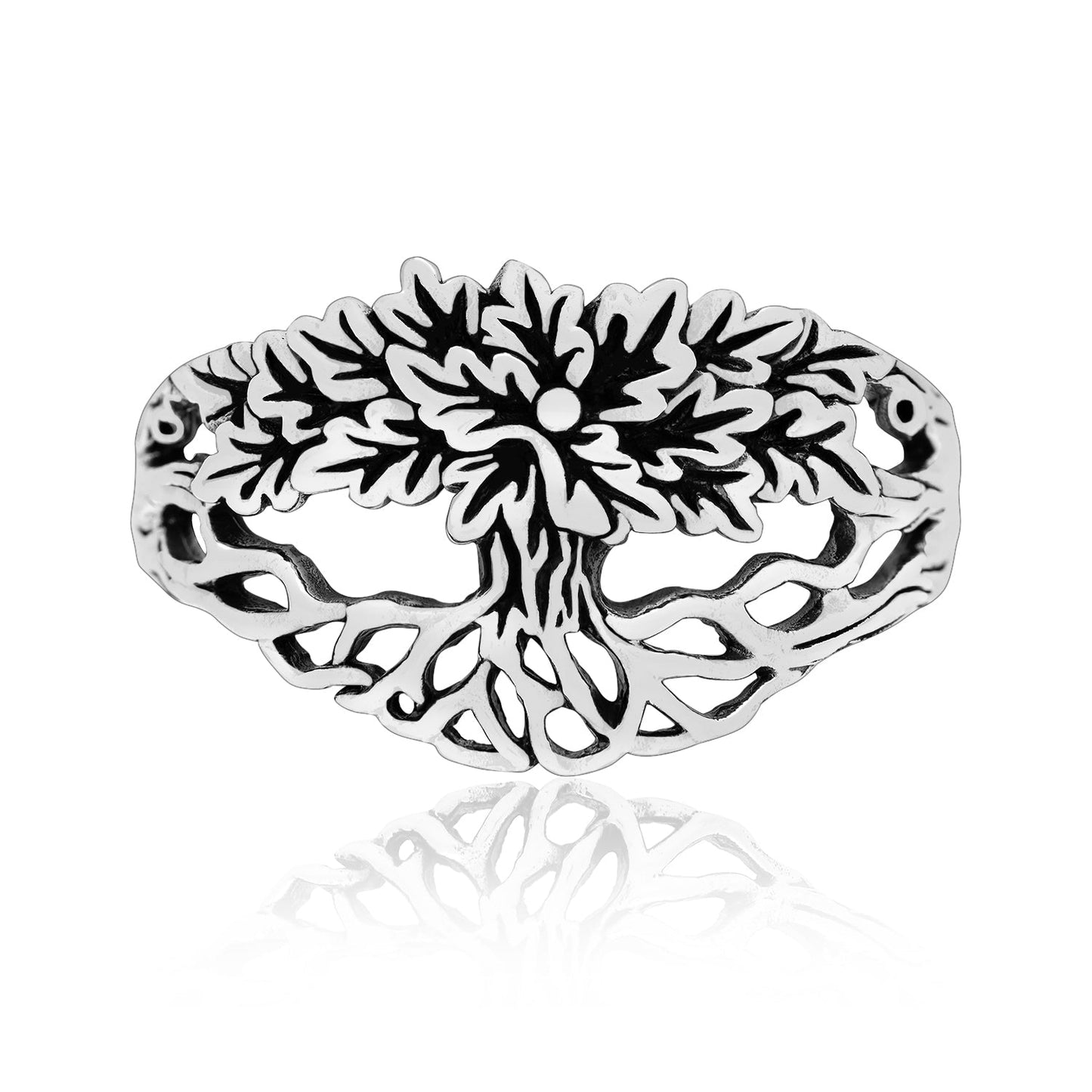 925 Sterling Silver Viking Yggdrasil Unisex Ring - Cosmic Serenity Shop