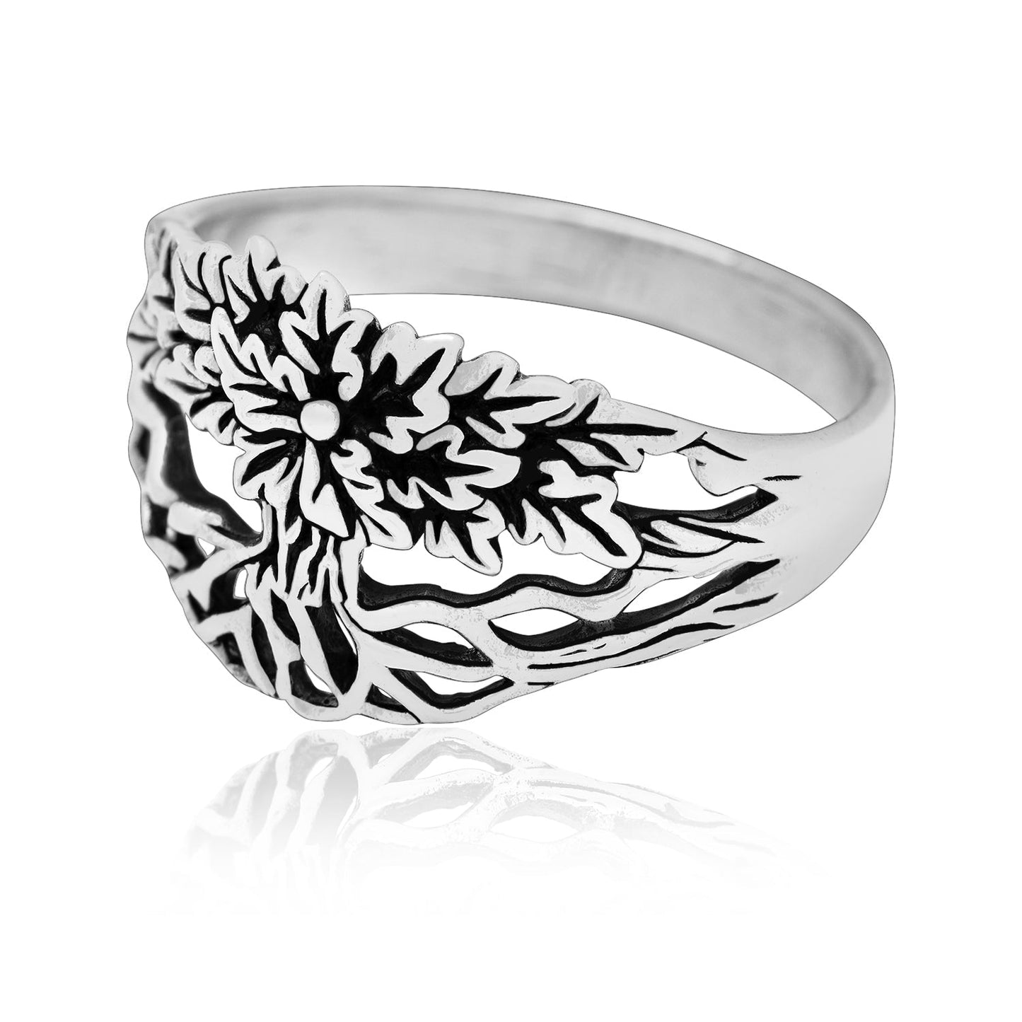 925 Sterling Silver Viking Yggdrasil Unisex Ring - Cosmic Serenity Shop